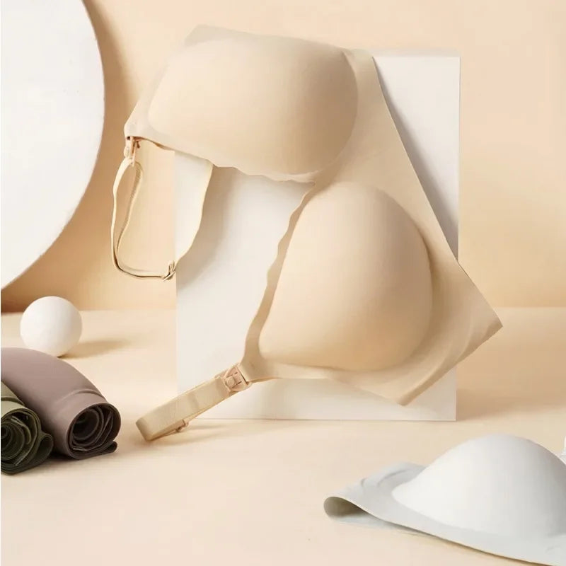 Soft Cotton Nursing Bra – Breathable Maternity Breastfeeding Bra for Moms