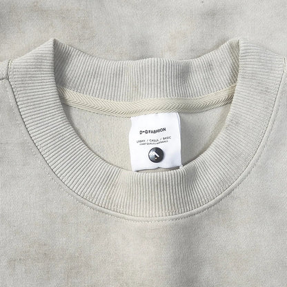 Men’s Graphic Crewneck Sweatshirt – Loose Cotton-Poly Pullover