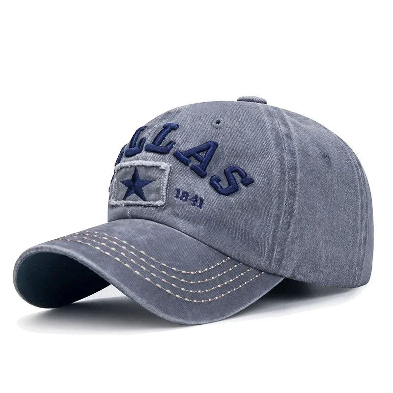 Unisex DALLAS 3D Embroidered Baseball Cap – Snapback Sun Hat, Classic Dad Cap Streetwear