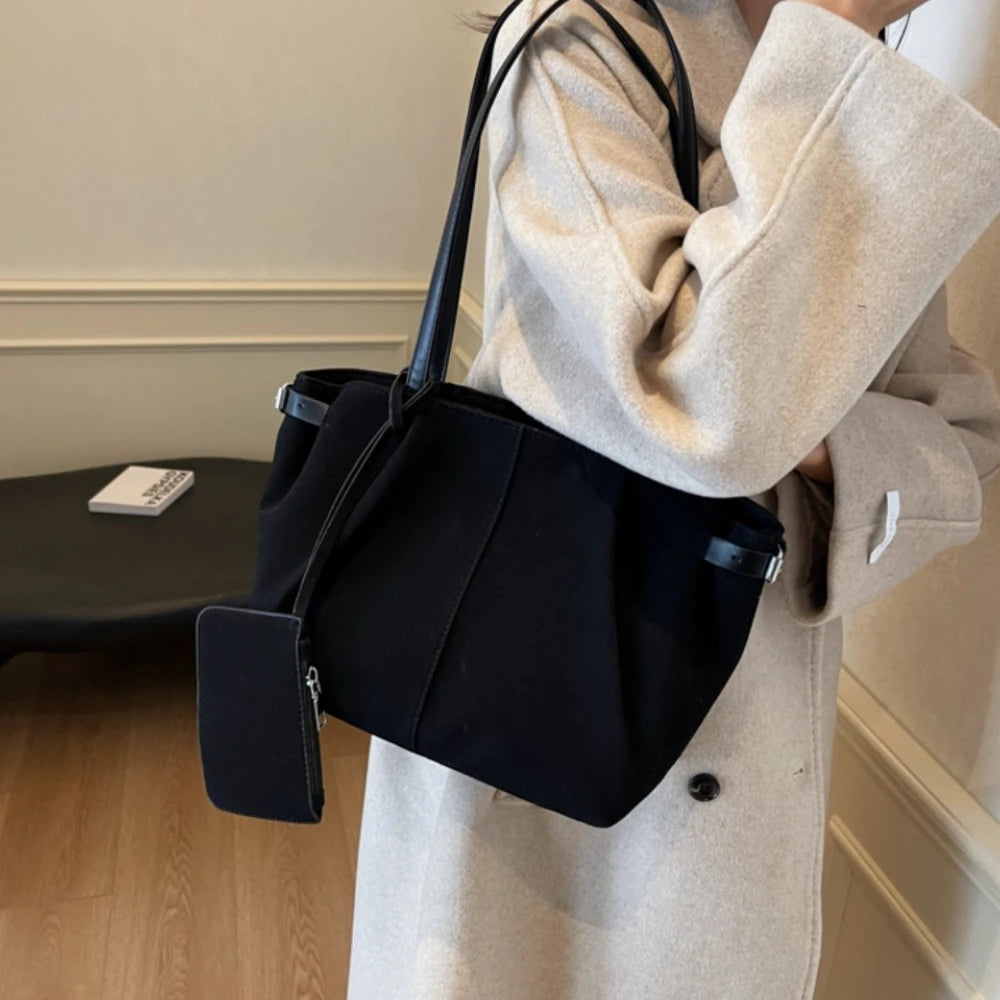 Urban-Inspired PU Suede Tote Bag Minimalist Chic