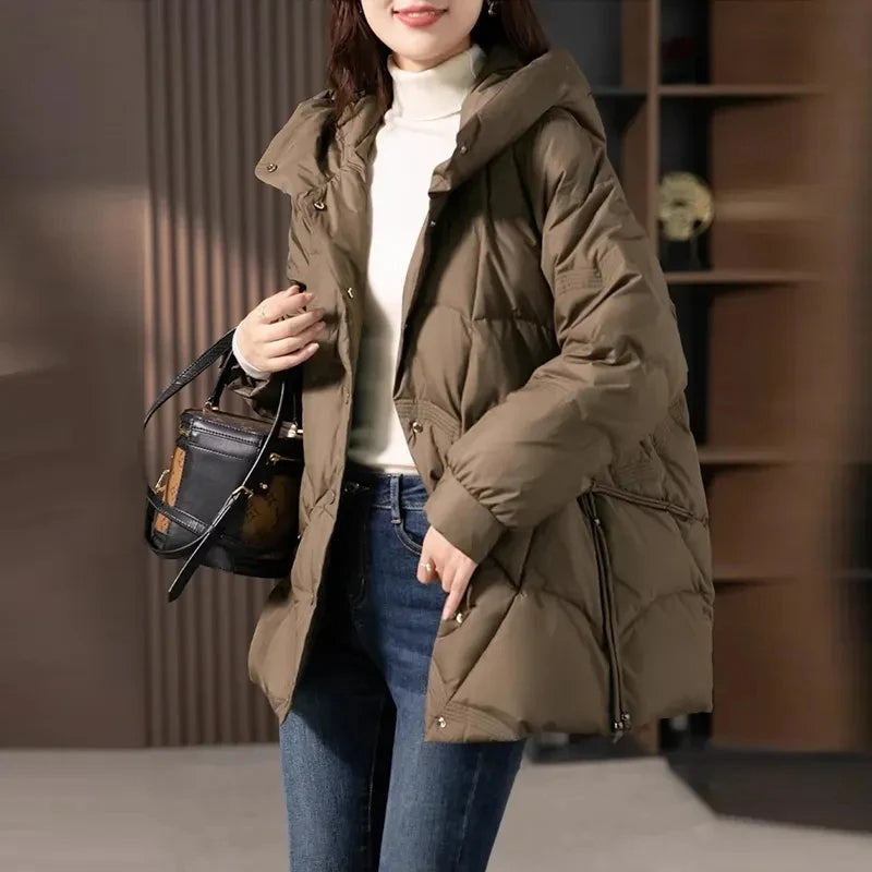 Super Warm Feeling Cotton Filling Thick Winter Puffer Coats for Women