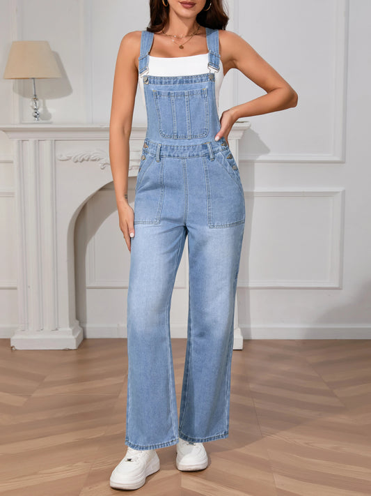 Cotton Cargo Ankle-Length Jumpsuit for Women – Casual Streetwear One-Piece Outfit