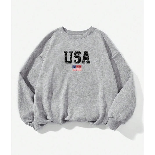 Women's Cotton Geometric Print Casual Sweatshirts