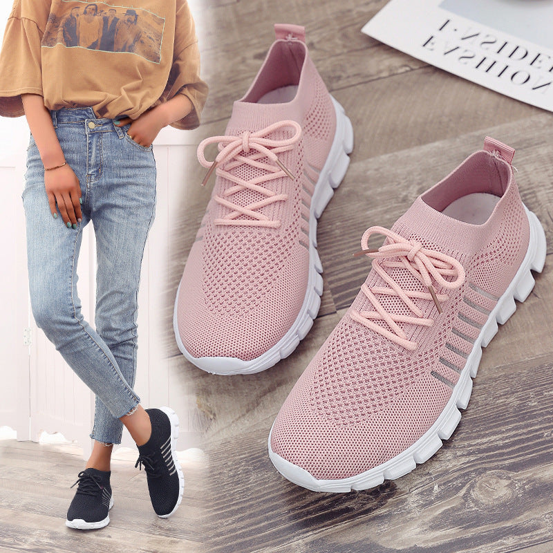 Women’s Flying Knit Casual Sneakers | Lightweight Summer Mesh Shoes