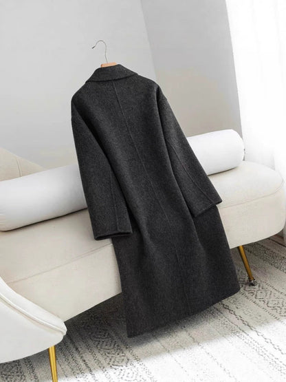 Cozz Streetwear Style Black Loose Winter Black Coats For Women