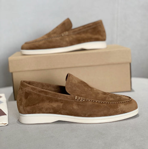 Flat Sole Simple Genuine Leather Casual Womens Shoes