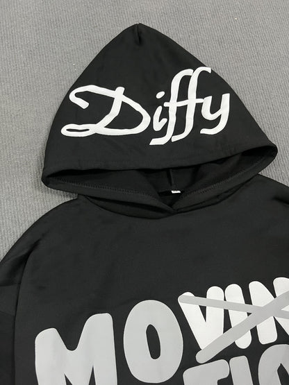 Y2K Oversized Men's Hoodie – Geometric Alphabet Print Pullover for Fall/Winter Streetwear Style