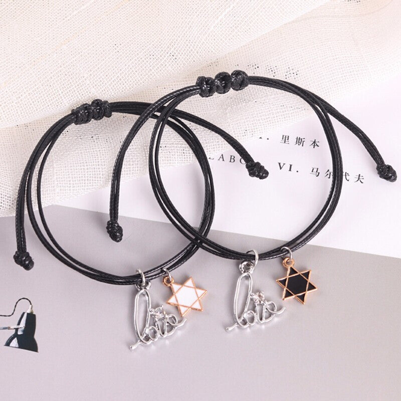 Ethnic Style Leather Couple Bracelets – Matching Unisex Bracelets for Couples & Friends