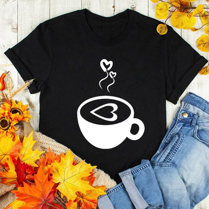 Summer Coffee Graphic Laides Womens T Shirts