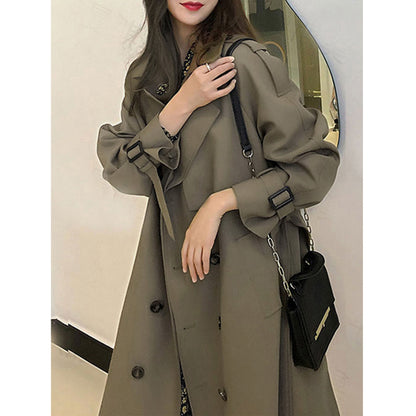 ElegantTrench Korean-Style Coat – Trench Coats Women Outfit Classy & Chic Spring Autumn Outfits