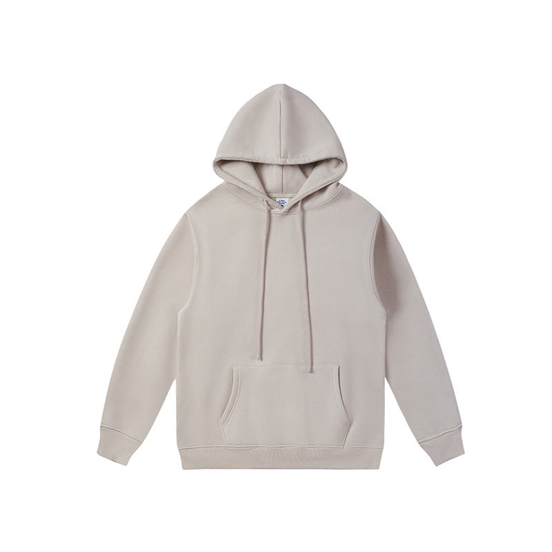 Trendy Unisex Fleece Tracksuit Solid Color Hoodie Sweatpants Set Autumn Winter Sports Jogging Outfit