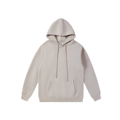 Trendy Unisex Fleece Tracksuit Solid Color Hoodie Sweatpants Set Autumn Winter Sports Jogging Outfit