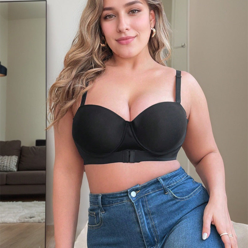 Full Coverage Plus Size Push Up Bras Wire Free Lace Lingerie