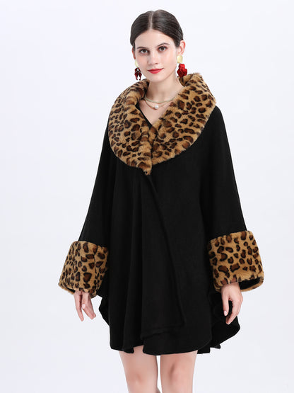 Plus Size Fox Fur Collar Cloak Cape – Coats Outfits Women & Elegant Winter Layering