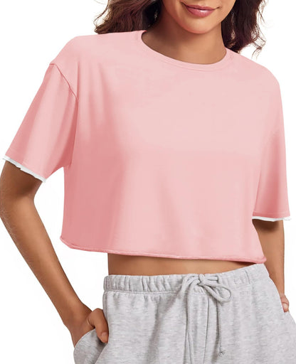 Casual Crop Top T-Shirt – Stylish Summer Workout & Streetwear for Women