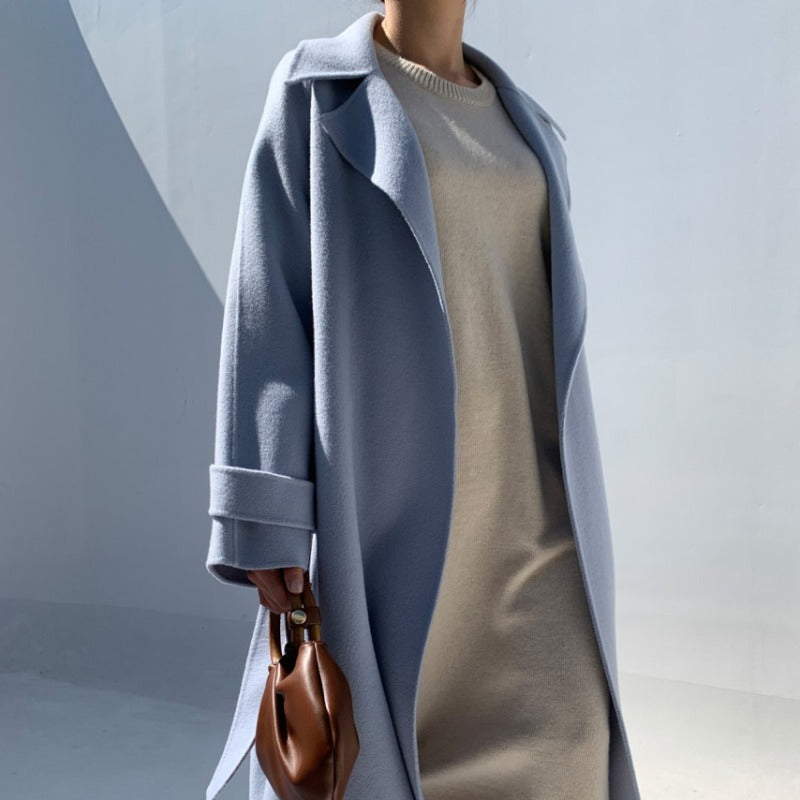 Lapel Woolen Coat – Coats Outfits Women & Chic Commuting Style