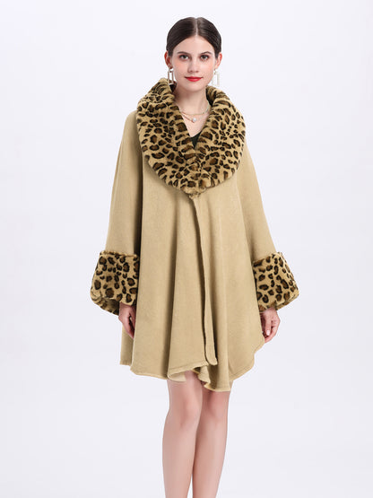 Plus Size Fox Fur Collar Cloak Cape – Coats Outfits Women & Elegant Winter Layering