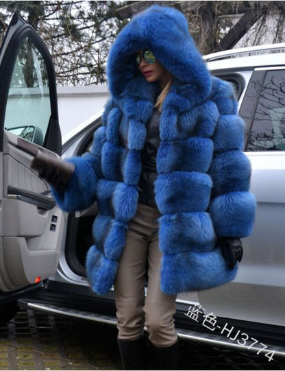Faux Fur Suede Thick Women Winter Jackets