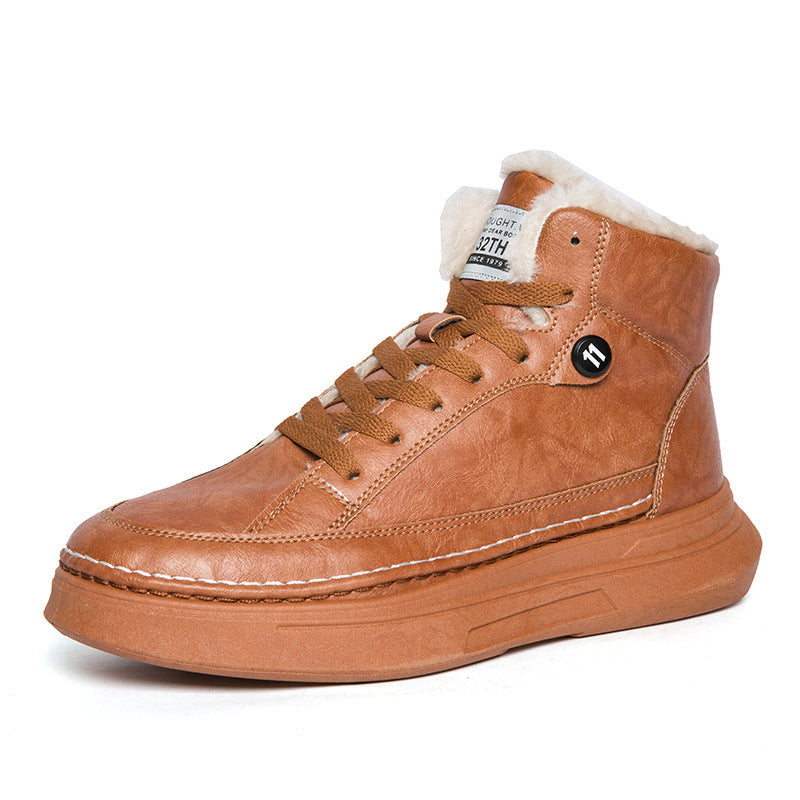 Platform High-Top Boots for Women – Sporty Comfort with Plush Lining & Durable Rubber Sole