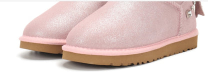 Luxury Snow Boots for Women – Warm Winter Footwear with Elegant Cowhide Design