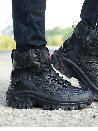 Unisex High-Top Military Combat Boots | Suede Hiking, Camping & Tactical Outdoor Boots
