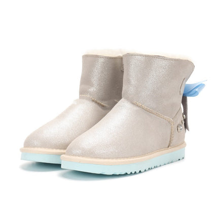 Luxury Snow Boots for Women – Warm Winter Footwear with Elegant Cowhide Design