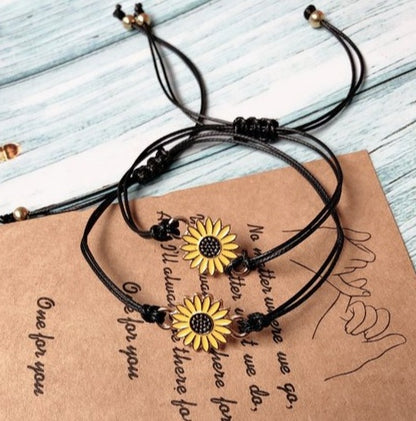 Sunflower Friendship Bracelet – Adjustable Beaded Bracelet for Positivity & Everyday Wear
