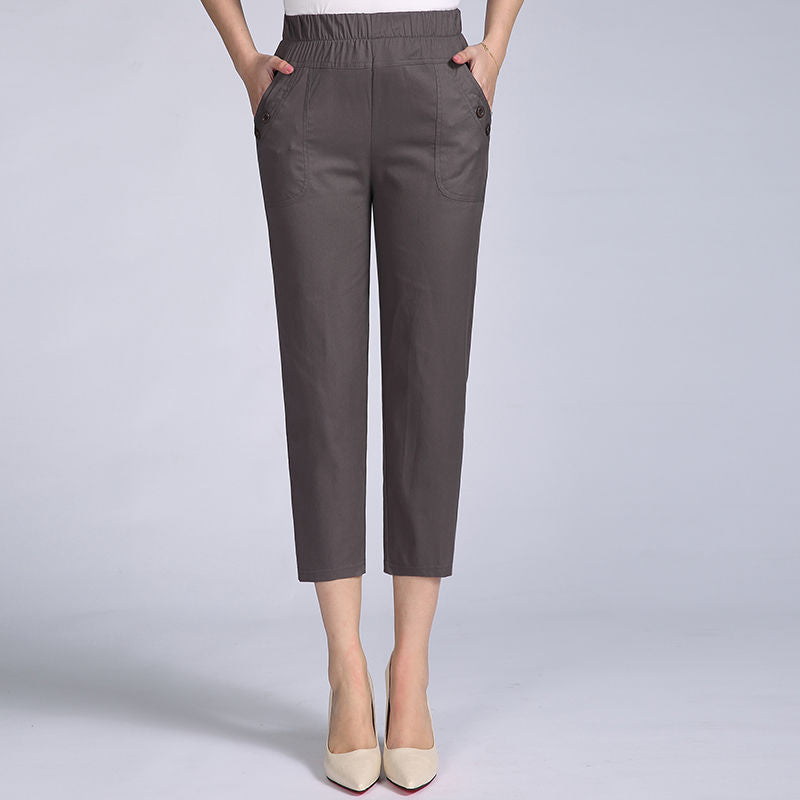 Spring Style Drawstring Skinny Women Ankle Pants