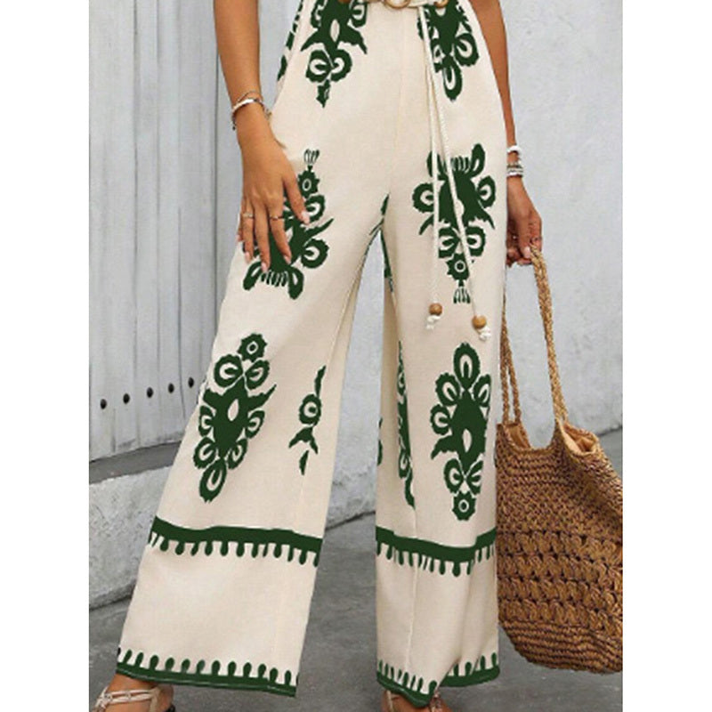 Bohemian Wide-Leg One-Piece Jumpsuit for Women – Breezy Summer & Beach Outfit