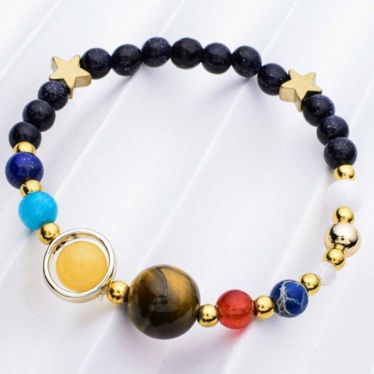 Unisex Eight Planet Bracelet – Cosmic Beaded Bracelet for Everyday Wear & Astrology Lovers