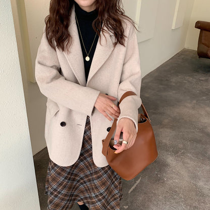 Short Double-Sided Cashmere Coat – Coats Outfits Women & Elegant Winter Layering