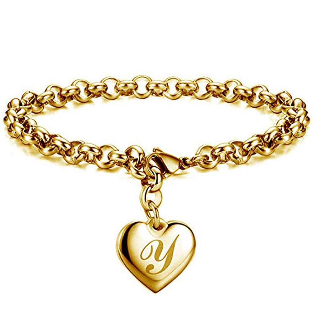 Womens Stainless Steel Gold Silver Link Bracelet