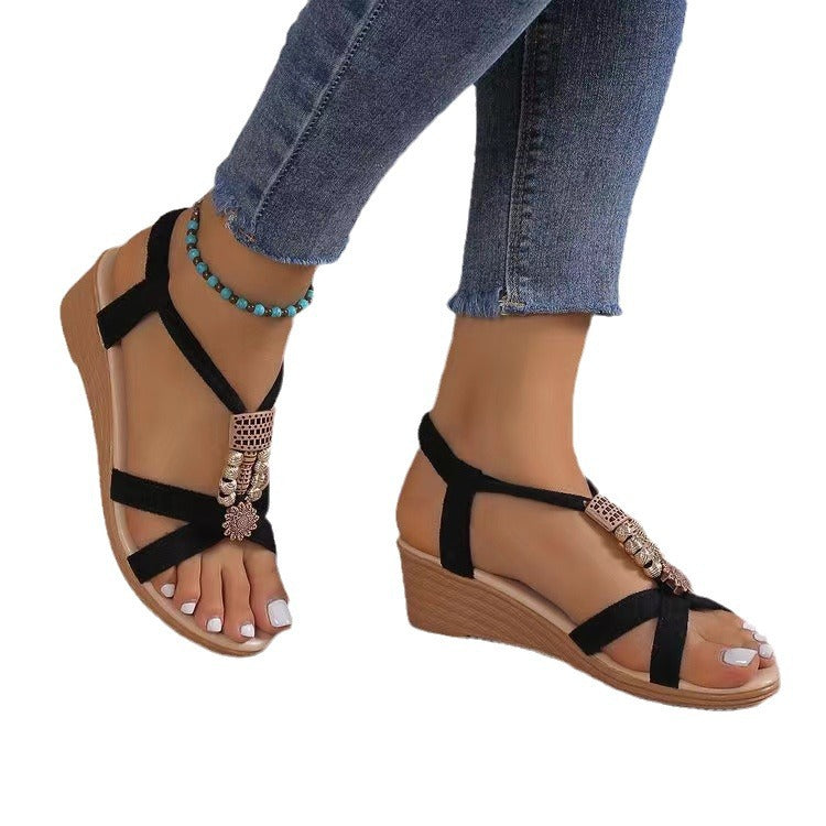 Open Toe Flat Gladiator Sandals For Women