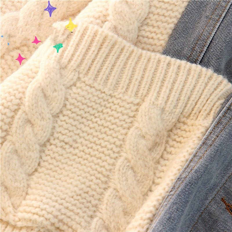 Knitted Cardigan Cover Cool Denim Jacket For Women