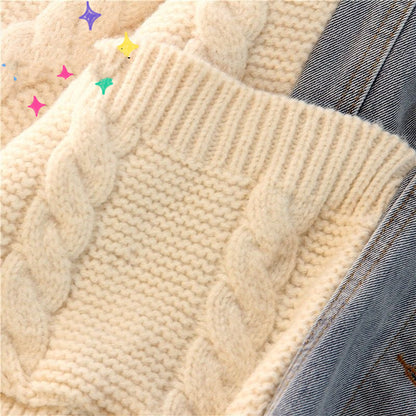 Knitted Cardigan Cover Cool Denim Jacket For Women
