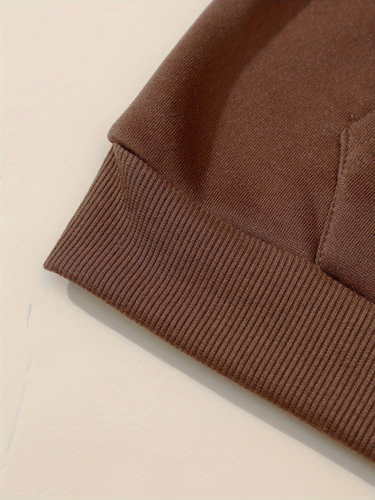 Plus Size CRAZY Print Hoodie – Women’s Casual Pullover Sweatshirt with Kangaroo Pocket for Fall/Winter