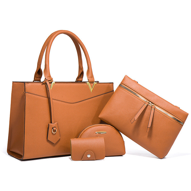 Large Capacity Four-Piece Handbag Set European Style 2025 Trend