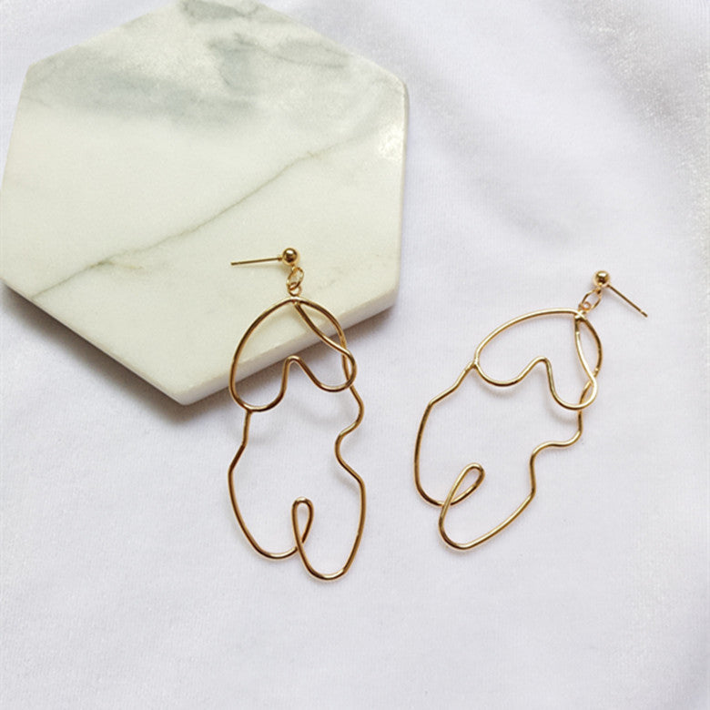 Earrings Exaggerated Twisted Statement Abstract Design Jewelry Trend 2025