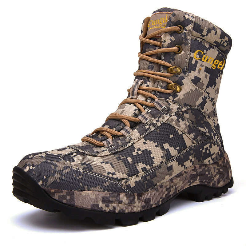 Men's Camouflage Combat Boots | Tactical Outdoor Hiking, Running & Extreme Challenge Boots