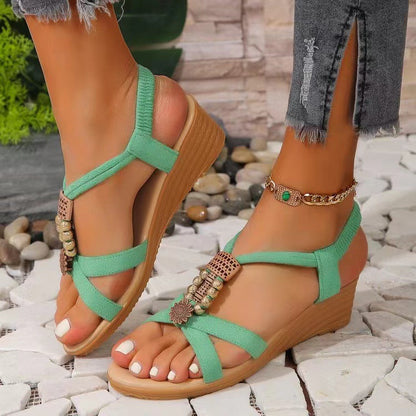Open Toe Flat Gladiator Sandals For Women
