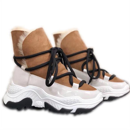 Korean-Inspired Winter Snow Boots for Women – Stylish High-Heel Waterproof Footwear