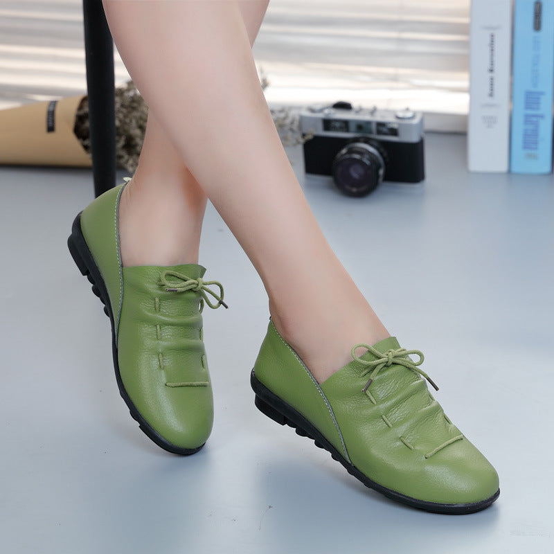 Women’s Soft Sole Leisure Shoes | Comfortable Leather Casual Shoes