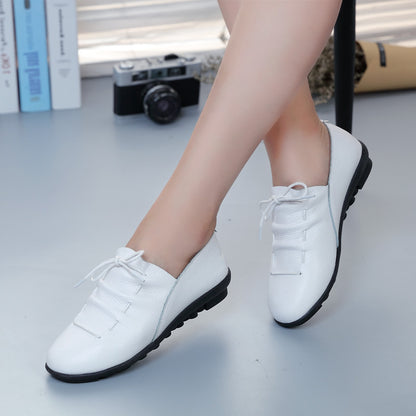 Women’s Soft Sole Leisure Shoes | Comfortable Leather Casual Shoes