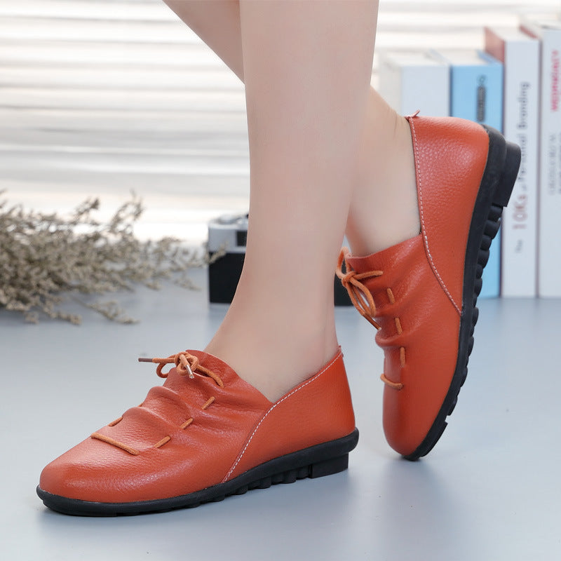 Women’s Soft Sole Leisure Shoes | Comfortable Leather Casual Shoes