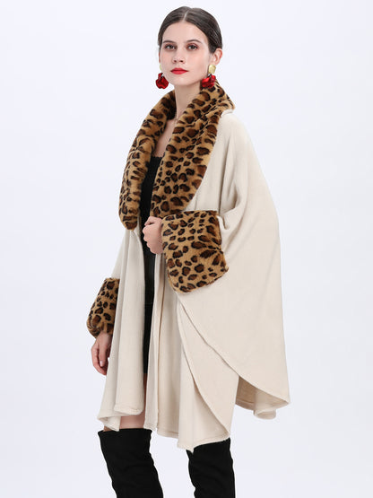 Plus Size Fox Fur Collar Cloak Cape – Coats Outfits Women & Elegant Winter Layering