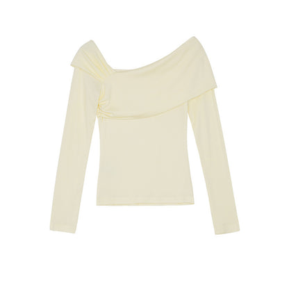 Slash Neck Crop Top & Asymmetric Faux Leather Mini Skirt Set – Edgy Streetwear Outfit