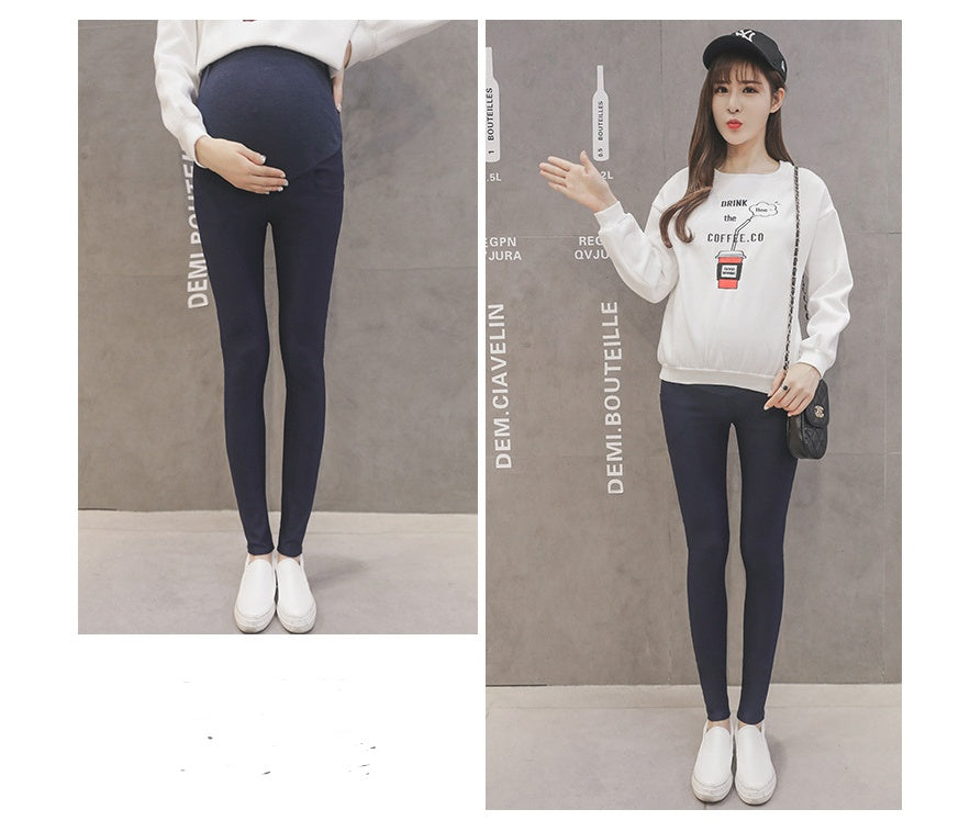 Spring Maternity Wide-Leg Trousers – Comfortable High-Waist Pregnancy Pants