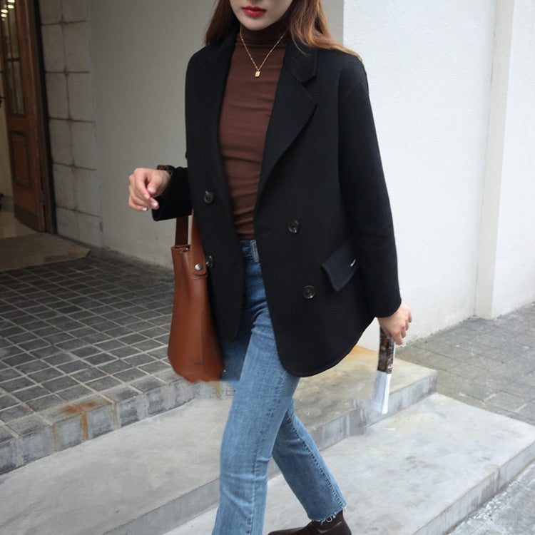 Short Double-Sided Cashmere Coat – Coats Outfits Women & Elegant Winter Layering