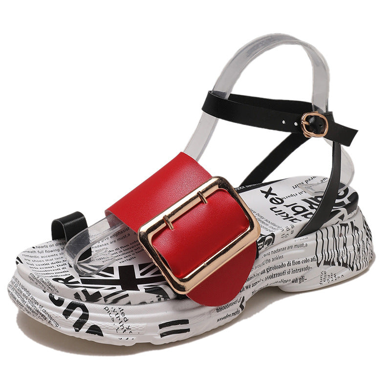 Wide Ankle Buckle Cool Comfortable Summer Sandals For Women