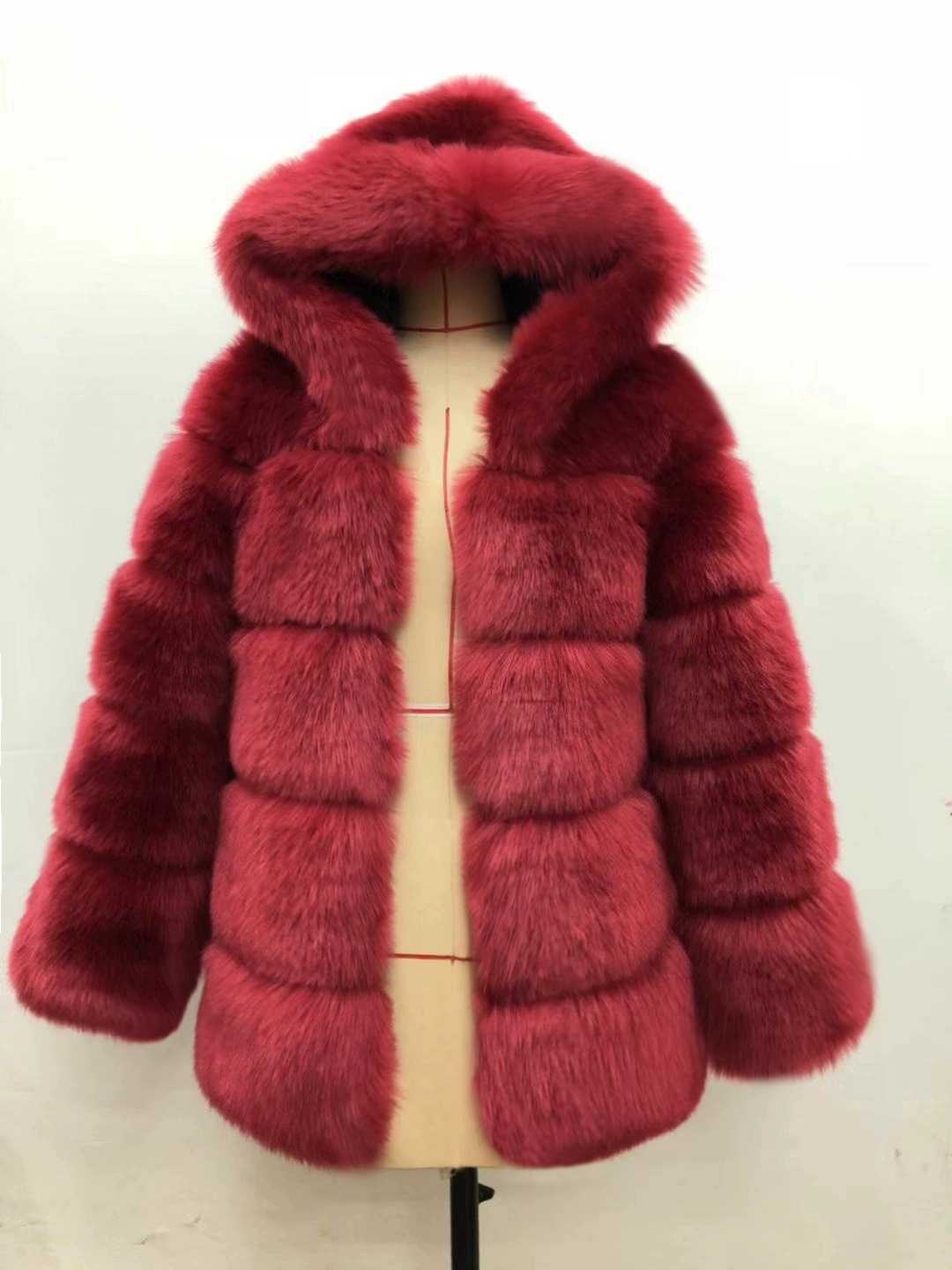 Faux Fur Suede Thick Women Winter Jackets